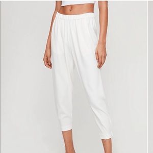 Babaton White Dexter Linen Pant